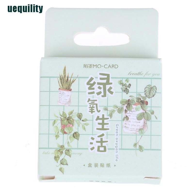 [uequility] 45pcs green leaves tree life plants DIY Diary Craft Stickers Scrapbooking decor