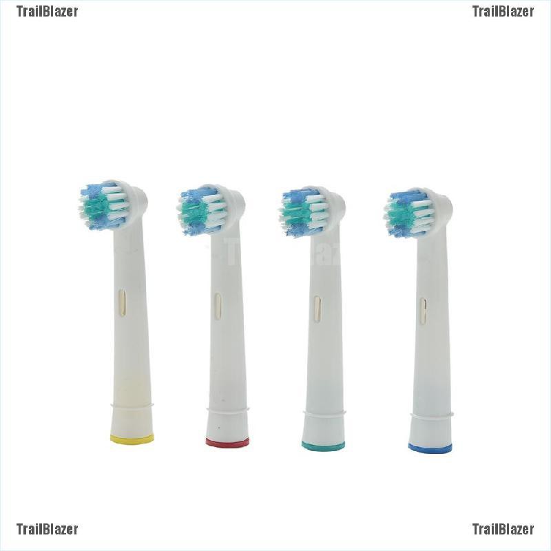 Set 4 đầu bàn chải đánh răng Eb17-4 chất lượng cao cho Braun Oral B White