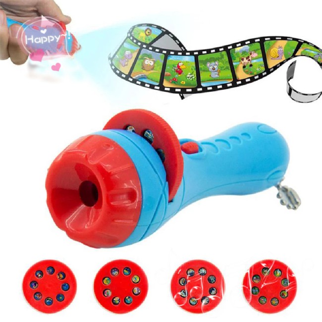 Early Education Toy for Kid Holiday Birthday Xmas Flashlight Sleeping Projector Story Toys Lamp Baby