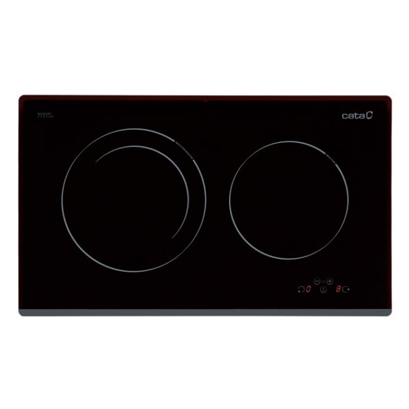 Bếp từ Cata IB 2 PLUS BK - Bếp từ đôi đặt âm, màu đen, nhập khẩu Tây Ban Nha