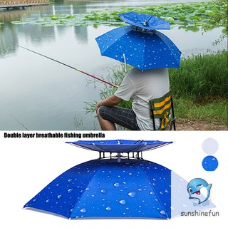 Nón dù đội đầu chống tia UV cho người đi câu cá