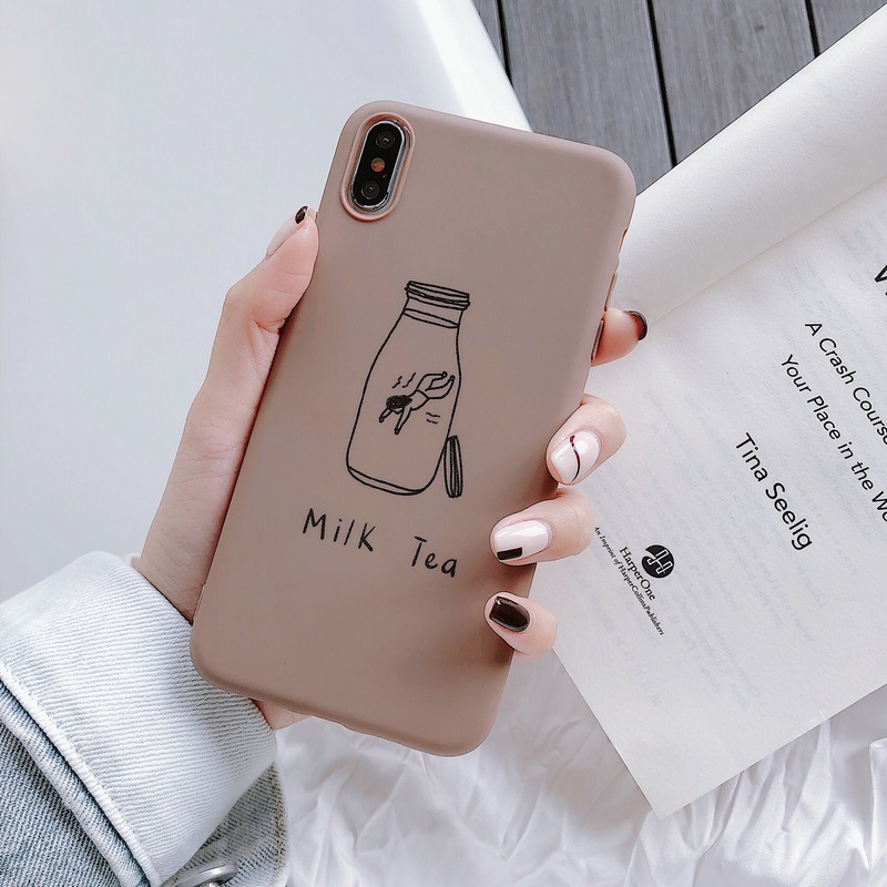 Ốp lưng mềm họa tiết ly trà sữa cho các dòng OPPO | BigBuy360 - bigbuy360.vn