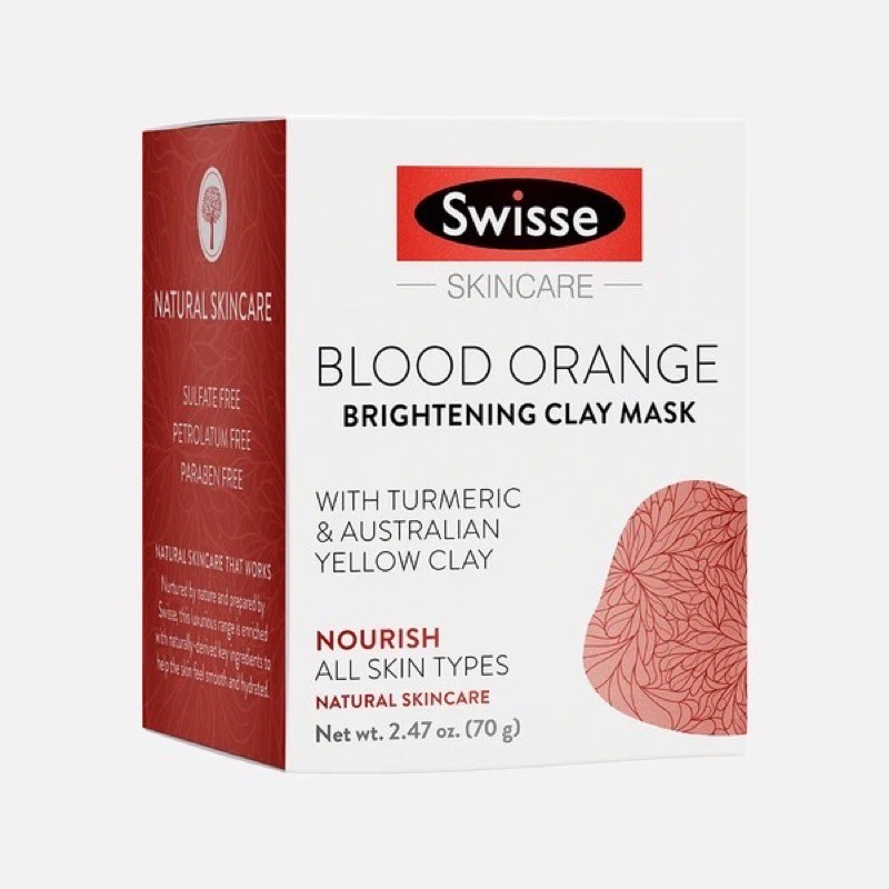 MẶT NẠ SWISSE BLOOD ORANGE BRIGHTENING CLAY MASK