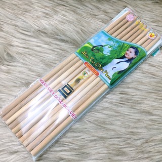 Bộ Đũa Tre Tự Nhiên (10 đôi) Đũa gỗ tre The bamboo
