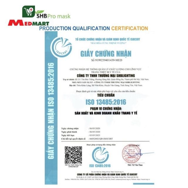 [Video Thật] Khẩu Trang Y Tế 4 Lớp Giấy Kháng Khuẩn SHB Pro Mask, Lọc Bụi, Vi Khuẩn, Hộp 50 Chiếc - Medmart | BigBuy360 - bigbuy360.vn
