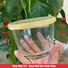 [Hỏa Tốc HN] Hộp thủy tinh tròn có nắp đậy 250ml Nội địa Nhật