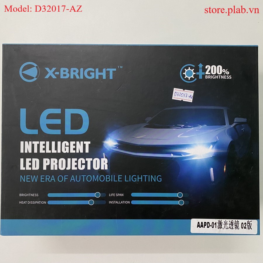 Đèn bi cầu LED ô tô 3 inch laser công suất 55W 64W cos pha X-BRIGHT OEM