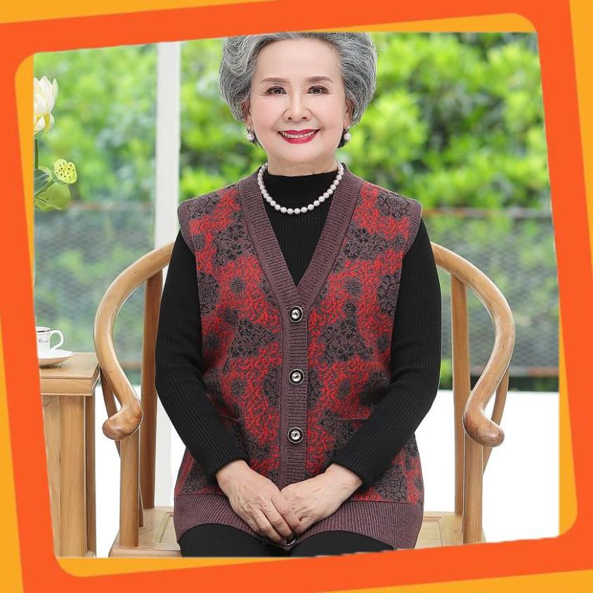 Áo gile len cho người già, trung niên