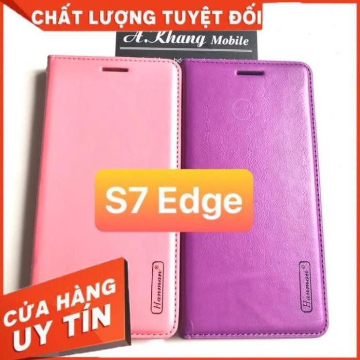 [HCM-HÀNG SẲN]Bao da HANMAN cho Samsung S7 Edge