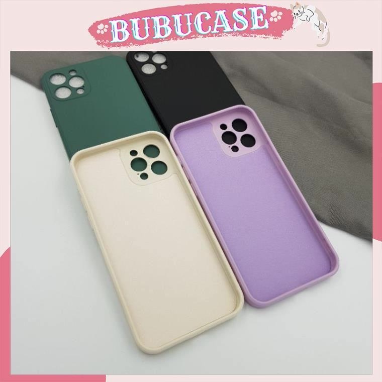 Ốp iPhone chống bẩn có hình táo 12 Pro - Full viền camera - Lót nhung êm ái