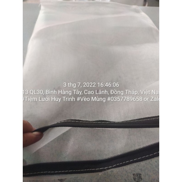Túi lưới dày có dây kéo 25x45 cm