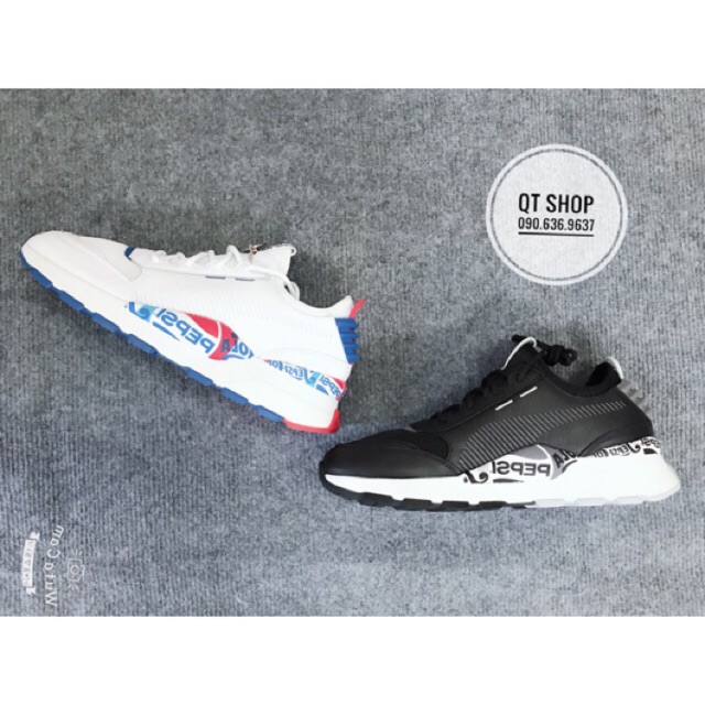 (HOT) - Giày Puma x Pepsi RS-0 Black nam/nữ- có sẵn