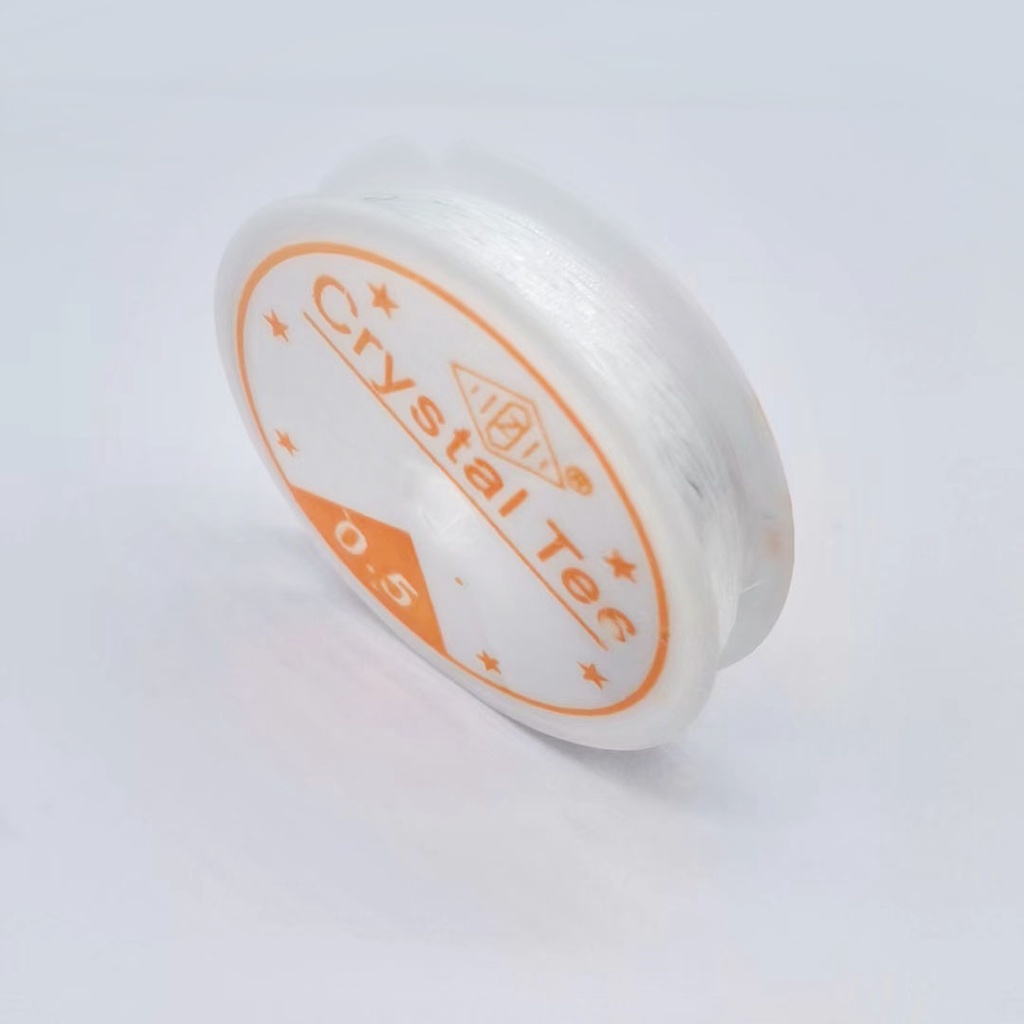1 Cuộn Dây Cước 0.5-1.0mm Trong Suốt Co Giãn Để Xỏ Hạt Làm Trang Sức