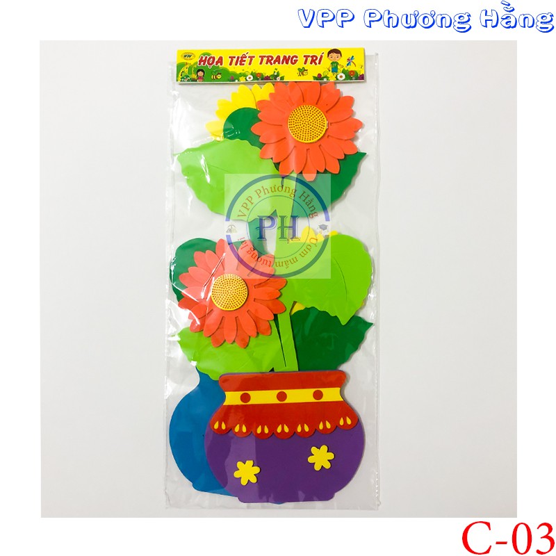 Bình hoa xốp trang trí mầm non và phòng cho bé ( loại cao )