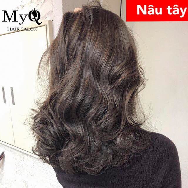 Nhuộm tóc màu Nâu Tây không cần tẩy siêu hót, tặng oxy (Nâu tây, Nâu tây)