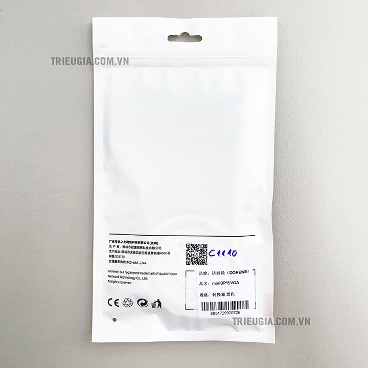 Cáp Mini Displayport To VGA - Dorewin C1110