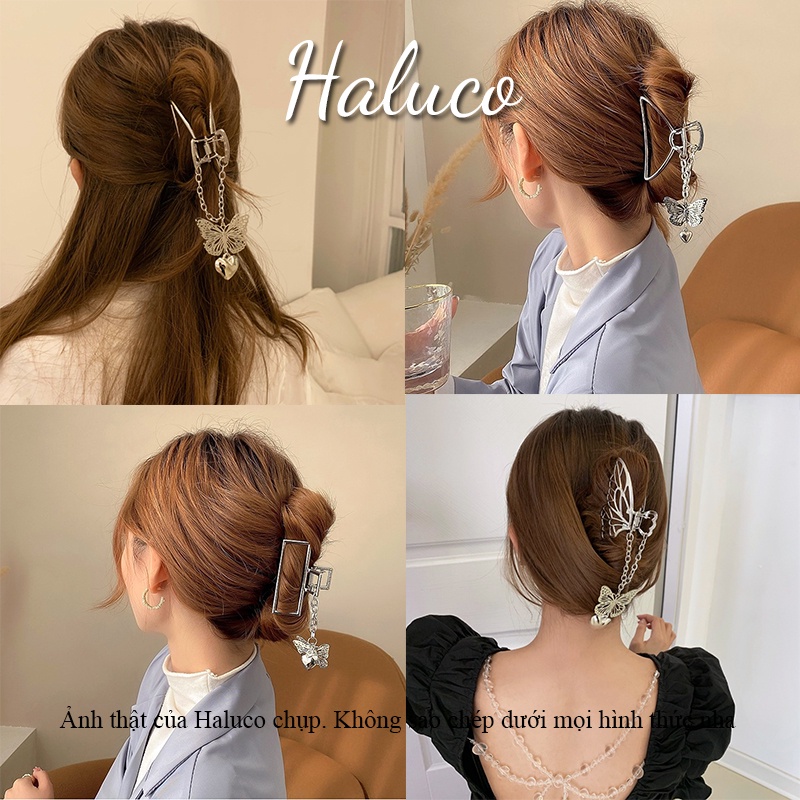 Kẹp tóc kim loại hình bướm phong cách Hàn Quốc,Kẹp càng cua cho nữ Haluco.accessories KT07