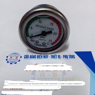 Đồng hồ áp suất máy rửa xe ô tô xe máy chân ren ngắn