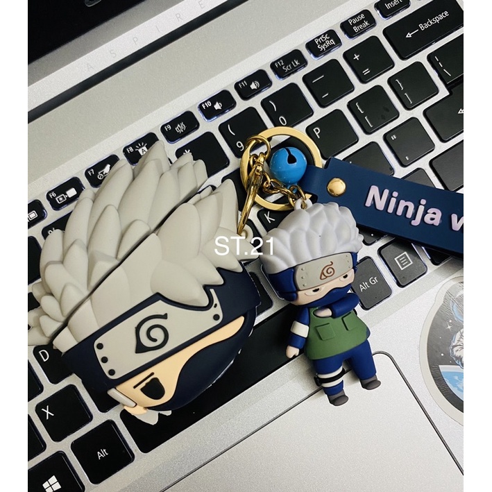 Vỏ bọc airpods Naruto, Kakashi 123 va Pro - Tặng kèm móc sắt