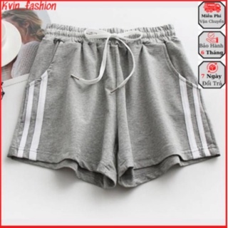 ⚡siêu sale⚡ quần short thun nữ 2 sọc⚡ giá rẻ⚡ quần đùi nữ thun co dãn,thấm hút mồ hôi tốt kvin_fashion