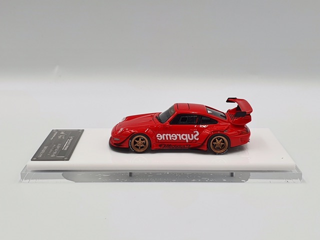 Xe Mô Hình Rauh-Welt Porsche 911 (993) Coupe Superme 1:64 Timothy&amp;Pierre ( Đỏ Superme)