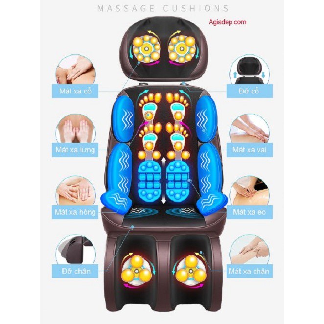 Ghế Massage trị liệu Hồng ngoại + Massage Chân (hàng nhà giàu) Agiadep