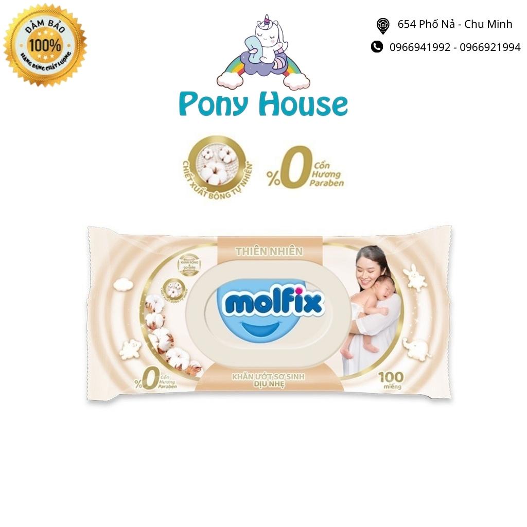 Khăn Ướt Molfix Organic Không Cồn - Giấy Ướt Dành Cho Bé Từ Sơ Sinh Dịu Nhẹ  Gói loại 100 Tờ