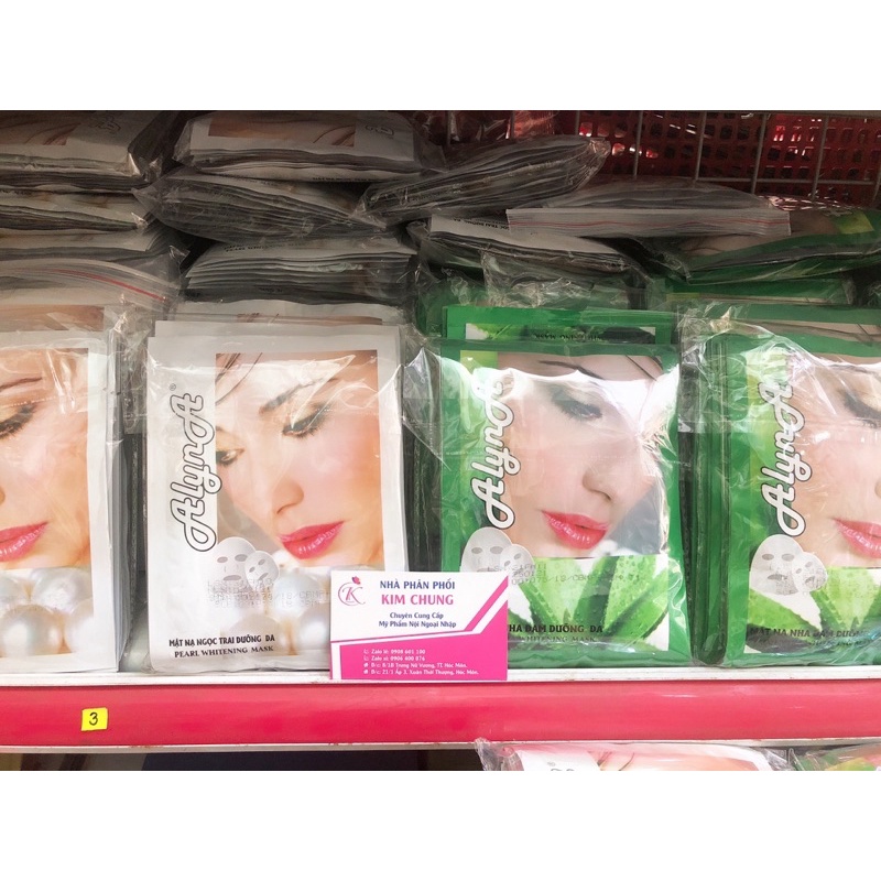 Lẻ 1 miếng mặt nạ Alyna 28g (Ngtrai, Nha đam, Trái cây)