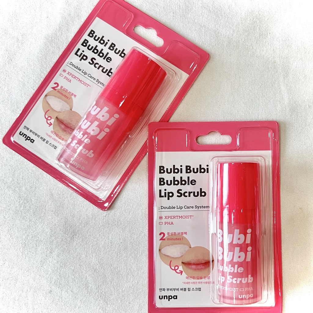 Mẫu mới Gel Tẩy Tế Bào Chết Môi Sủi Bọt Unpa Bubi Bubi Lip