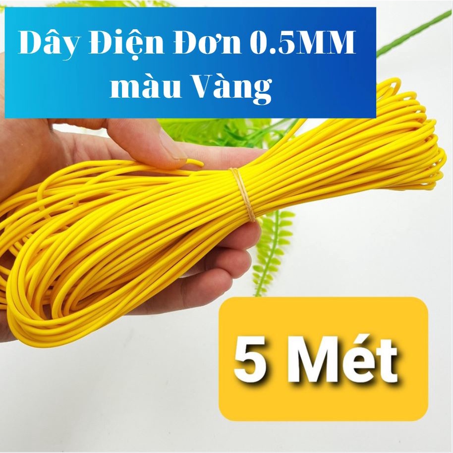 Dây Điện Xịn lõi đồng 0.5MM Đủ các Màu (Cuộn Dài 5 Mét)