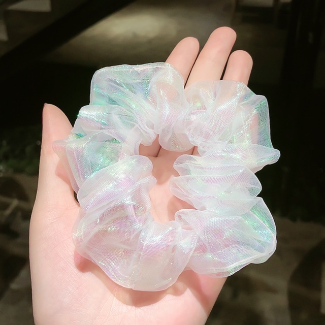 Dây buộc tóc, cột tóc scrunchies hologram