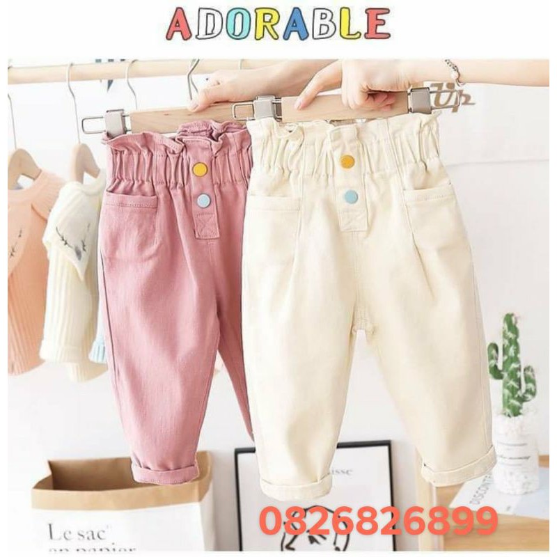 (Size 11-35kg) Quần bò, quần kaki dài cho bé gái siêu mềm