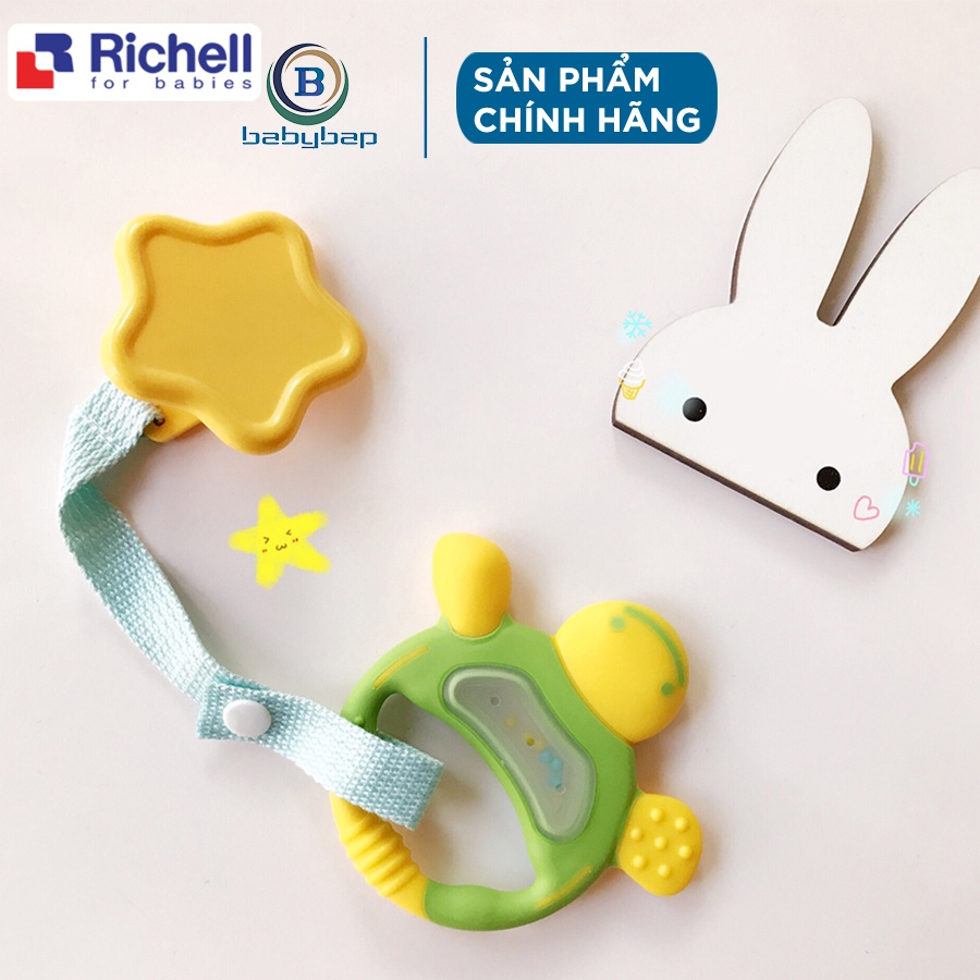 Gặm Nướu Tròn Có Dây Đeo Richell Làm Từ Chất Liệu Nhựa Cao Cấp, An Toàn