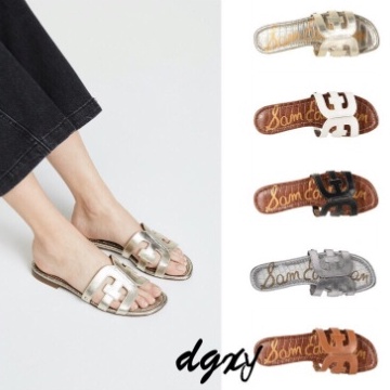 Sam Edelman Dép Da Bò Đế Mềm Phẳng Thời Trang Mùa Hè Chất Lượng Cao Cho Nữ