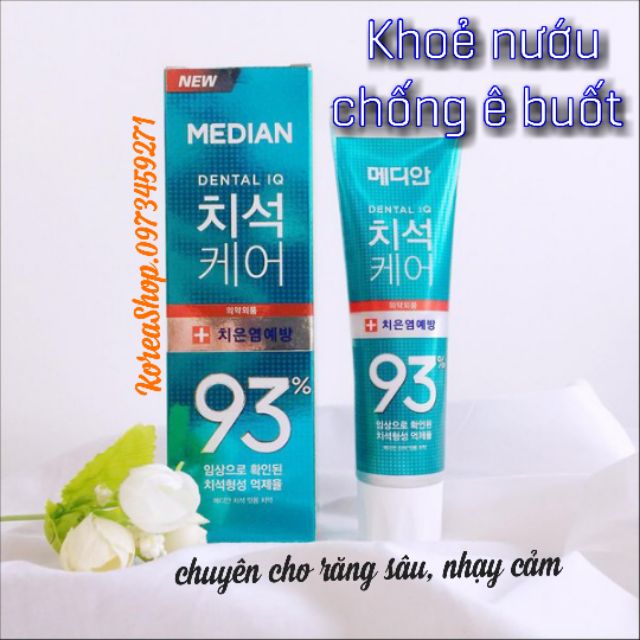 Kem đánh răng Hàn Quốc Median 93% siêu thích