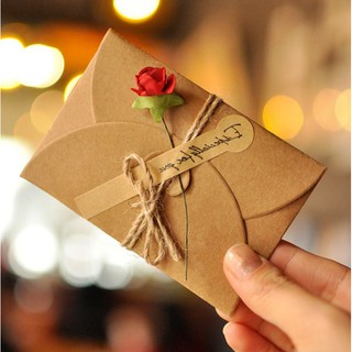 Thẻ Giấy Thủ Công Phối Hoa Khô Làm Quà Tặng Ngày Của Mẹ/Sinh Nhật/Ngày Lễ Tình Nhân