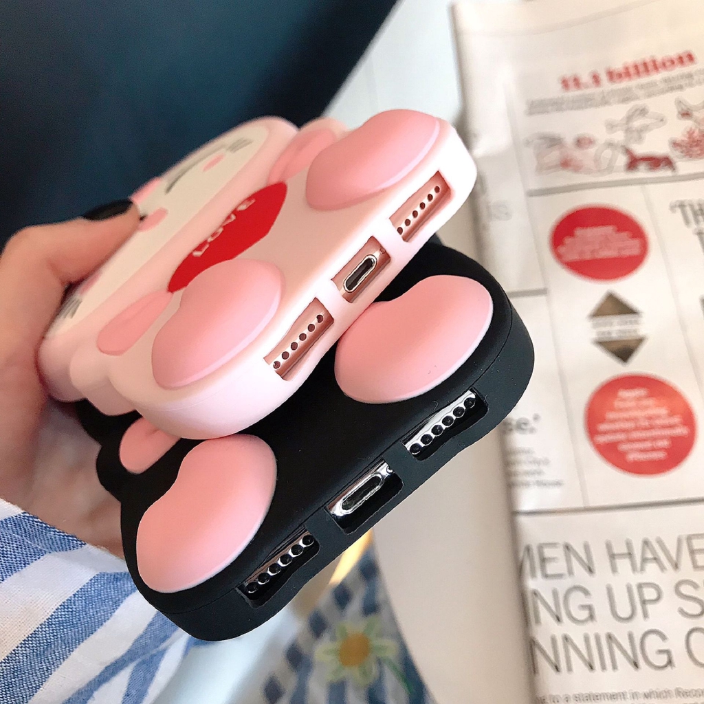 Ốp điện thoại bằng Silicon mềm hình mèo giả heo dễ thương dành cho iPhone 6/6S 6+/6S+ 7/7+ 8/8+ X/XS/XSMax/XR | BigBuy360 - bigbuy360.vn