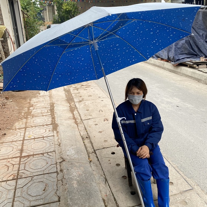 Ô dù câu cá, hái chè, rộng 2m khung cột trống thép không gỉ, hàng loại xịn