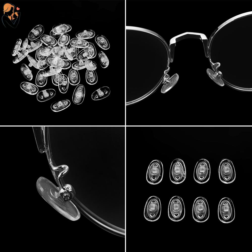 (Hàng Mới Về) Cặp Đệm Mũi Và Nút Silicon Chống Trượt Cho Mắt Kính