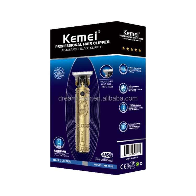 Tông đơ chấn viền cắt tóc cao cấp Kemei-700B,công suất mạnh 10W tạo kiểu chuyên nghiệp phong cách cực chất, sạc điện