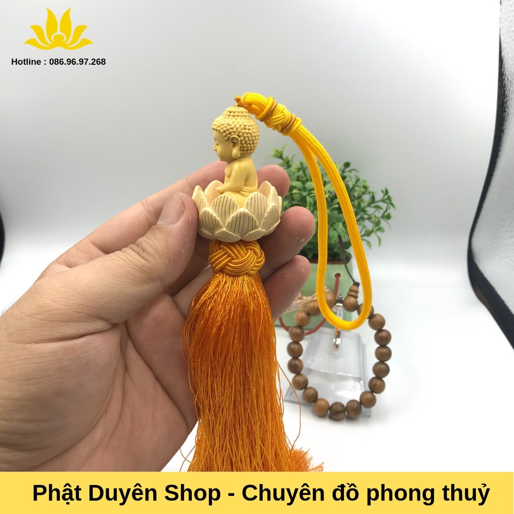 [ishop268] Dây treo oto, xe hơi ( gỗ HD) tương phật A Di Đà cầu bình an ,may mắn - Phật Duyên Shop - Mua hàng an tâm