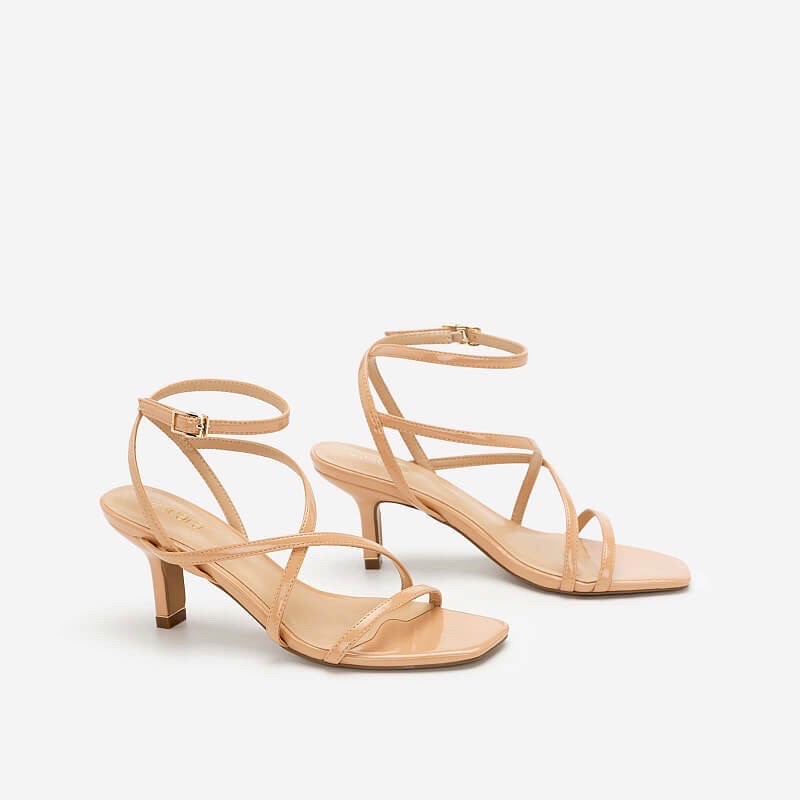 Giày Sandal Cao Gót Quai Mảnh SDN 0666 Vascara - Màu Be