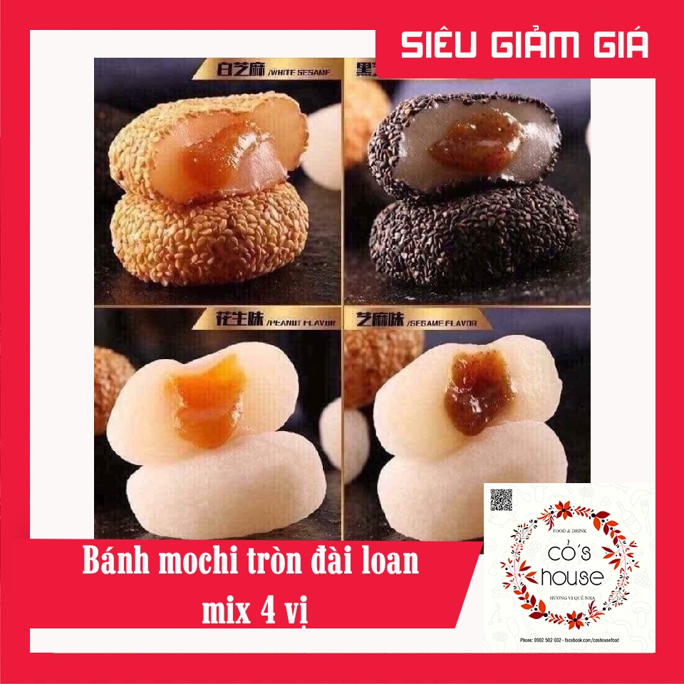Bánh Mochi Tròn Đài Loan Mix 4 Vị, TONGKHOCOHOUSE