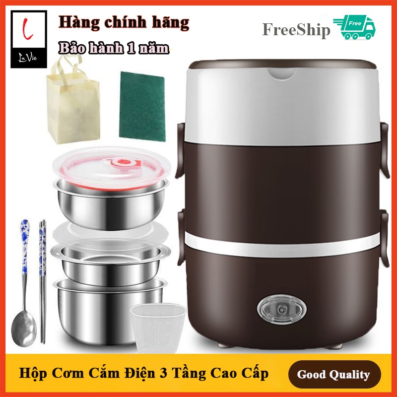 [HOT] Hộp Cơm Cắm Điện Tự Hâm Nóng - Cặp Lồng Cơm Trưa Văn Phòng Chất liệu Inox 304 An Toàn Bảo Vệ Sức Khỏe