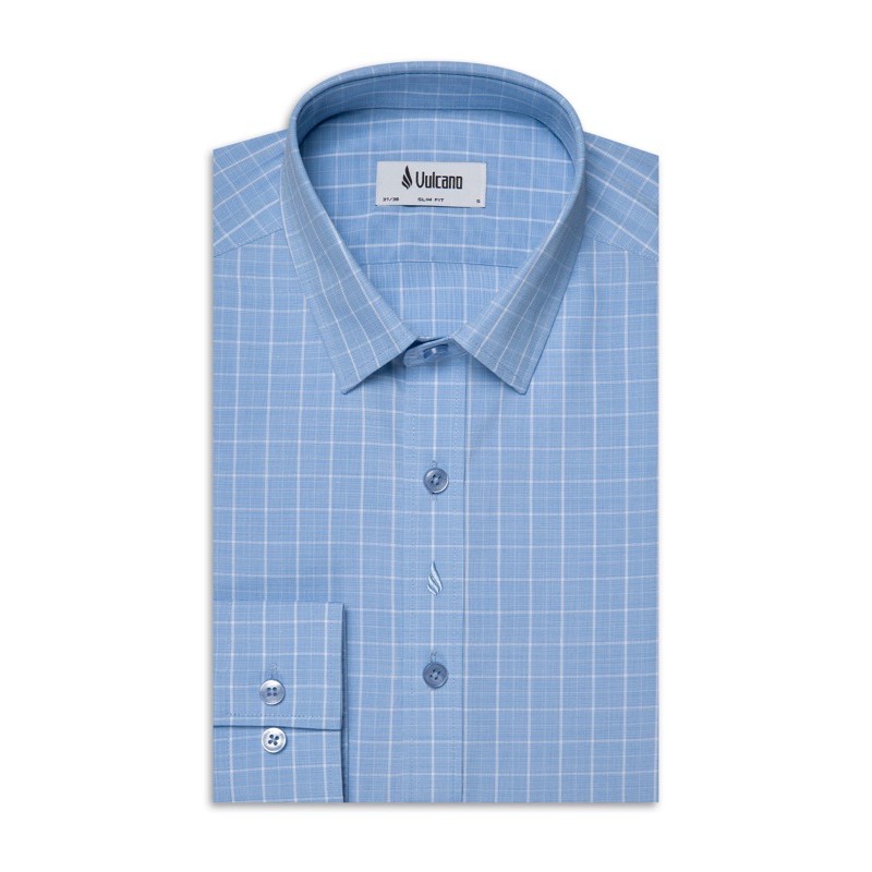 Áo sơ mi dài tay kiểu dáng Regular Slim Fit Vulcano 0681
