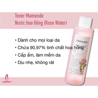 Toner Mamonde 250ml (Rose/ Diếp cá/ Túi refill Rose)