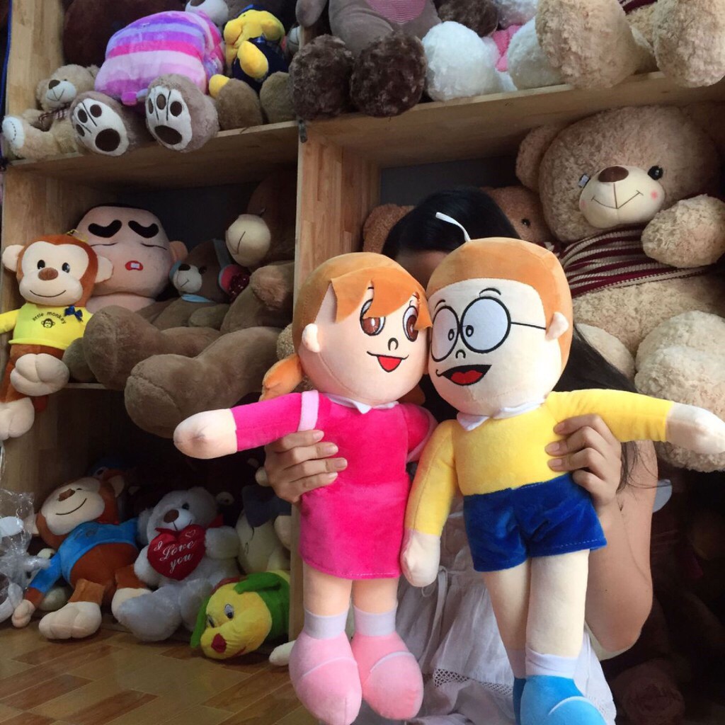 COMBO GẤU BÔNG XUKA NOBITA NHỒI BÔNG DỄ THƯƠNG