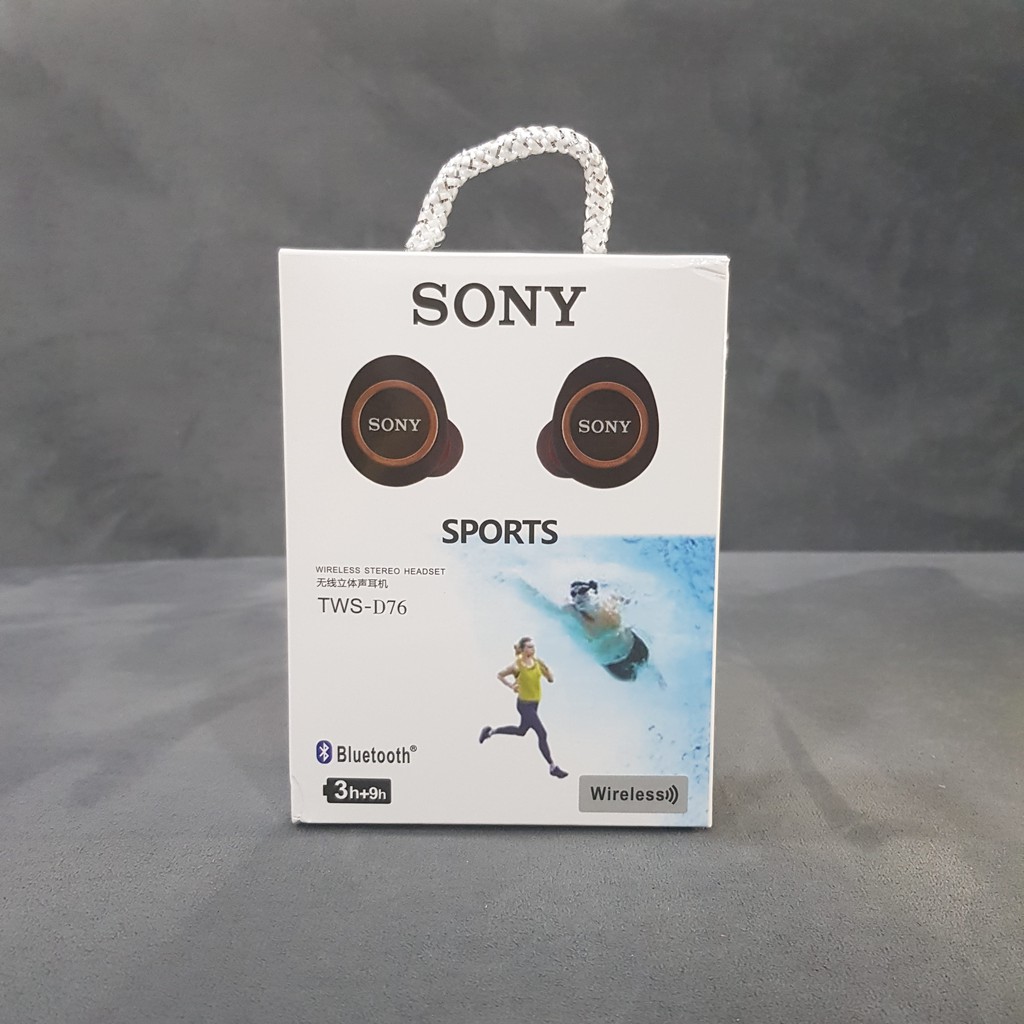 Tai nghe bluetooth không dây Sony D76 cao cấp 2020 Tự động kết nối - Chống ồn - Tai nghe thể thao kèm cốc sạc 500mAh | BigBuy360 - bigbuy360.vn