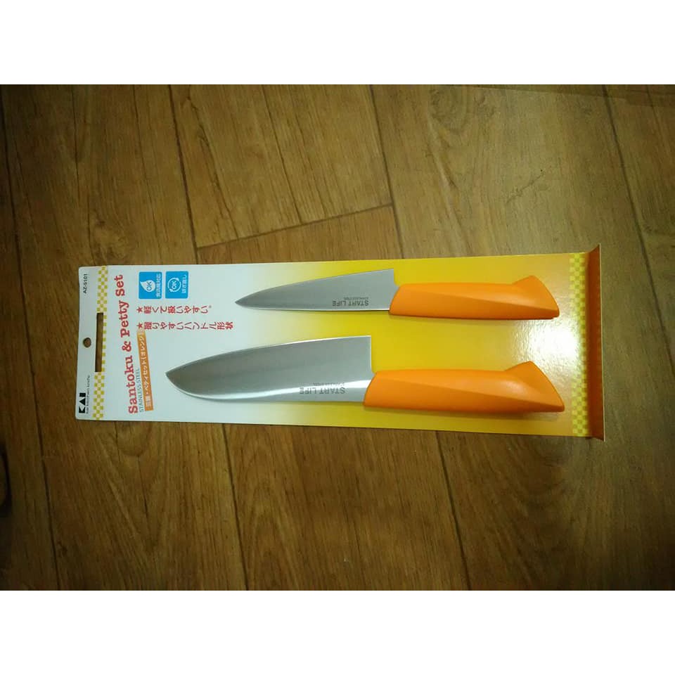 Bộ 02 dao bếp và dao trái cây KAI - AZ- 5101