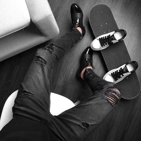 Quần jean nam đen, trắng trơn rách ZR cao cấp hàng chất lượng chuẩn from Slimfit A35